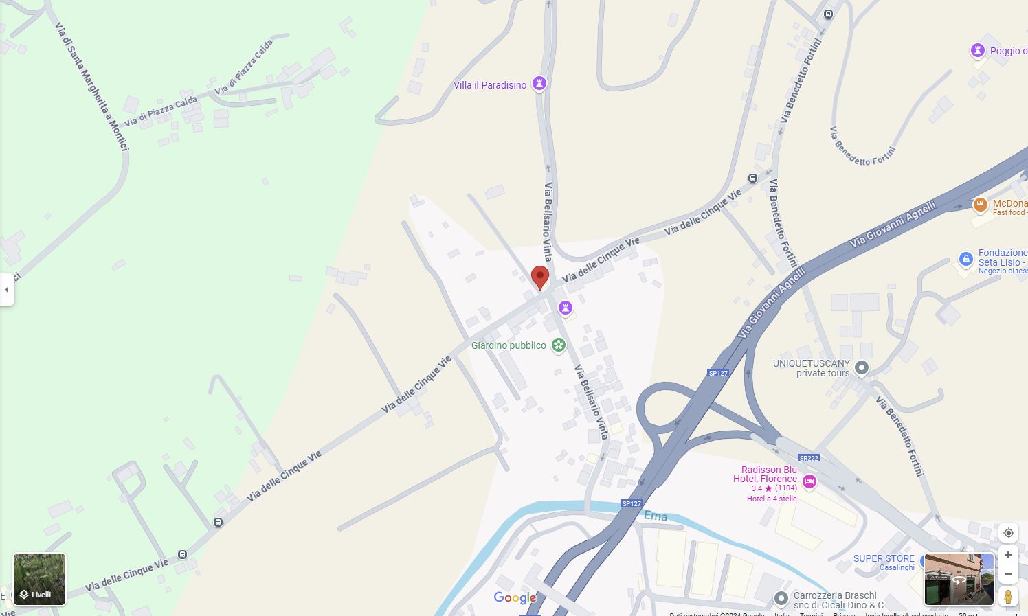 Mappa frattelli Micheli gastronomina Firenze